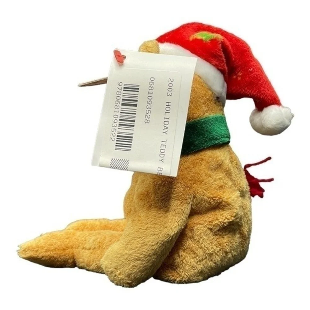 TY Beanie Baby Christmas Brown Teddy Bear 8.5